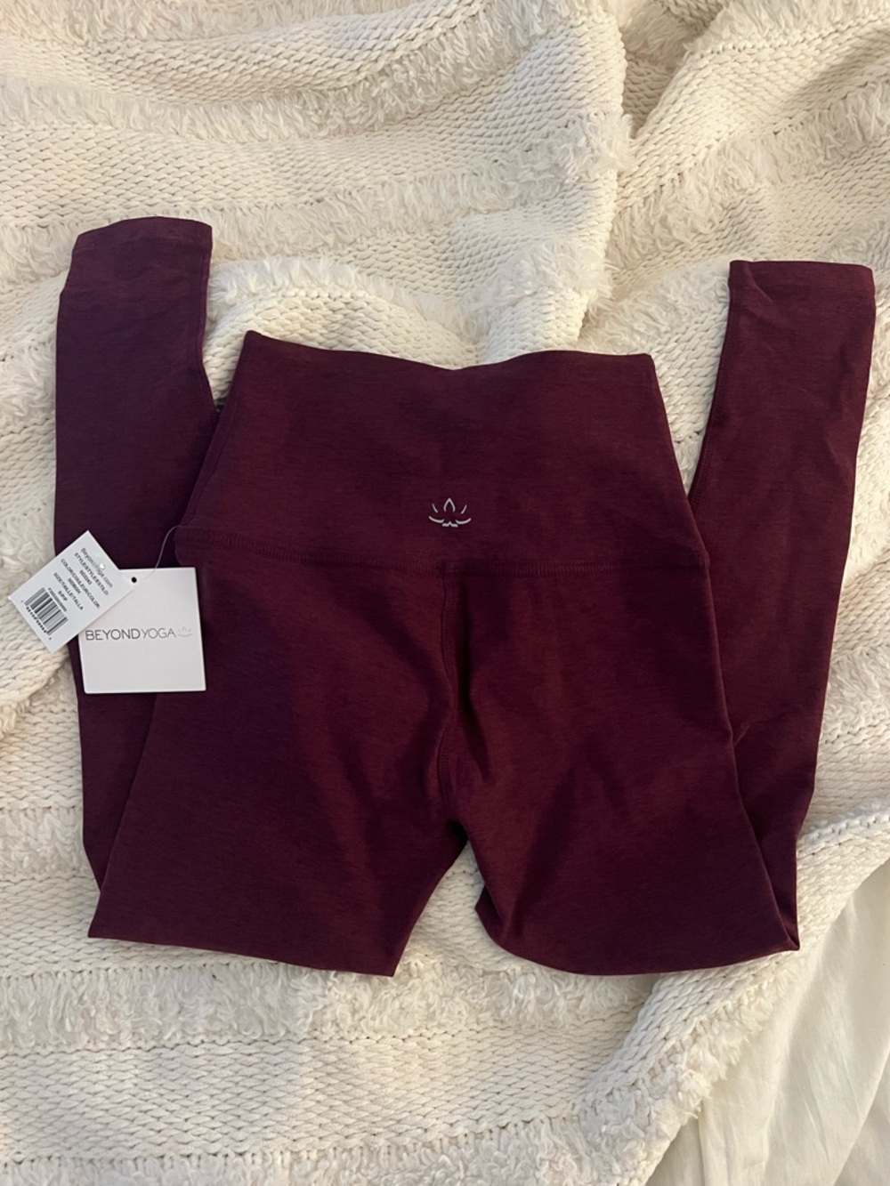 NWT! Beyond Yoga Burgundy Spacedye High-Rise Full Length Leggings
